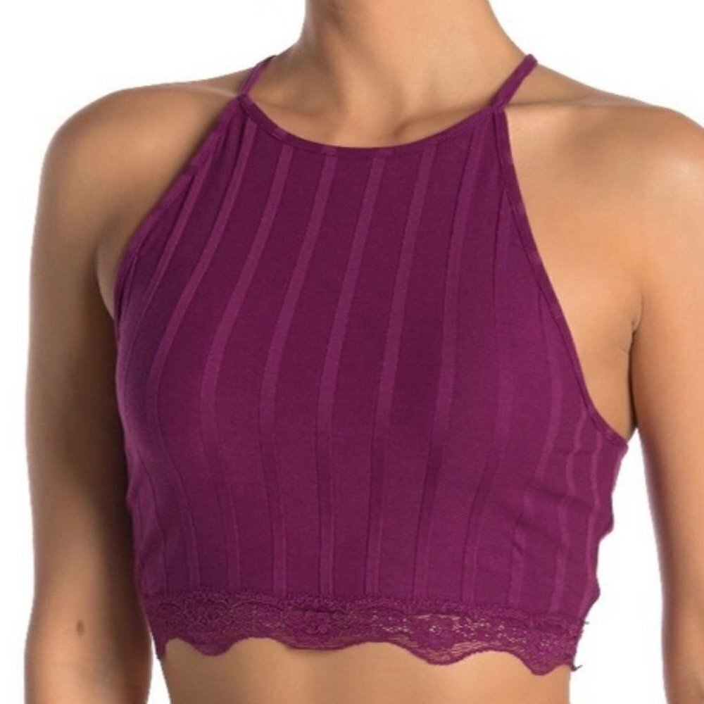 NWT Free People All Your Love Crop Halter Bralette